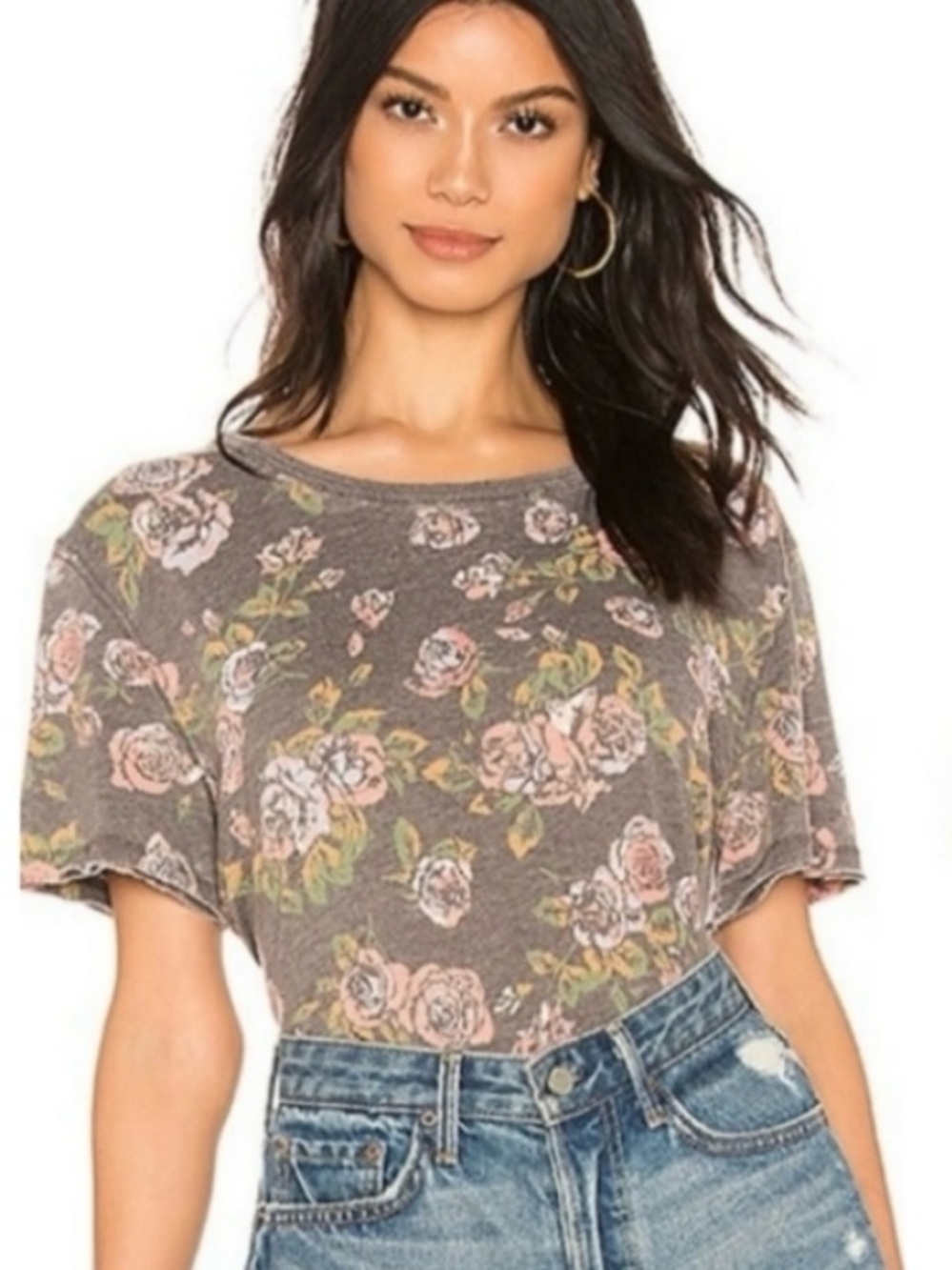 Free People Tourist Floral Tee Large